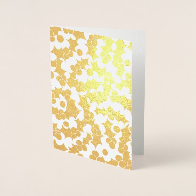 Christmas Holly Foil Card (Front)