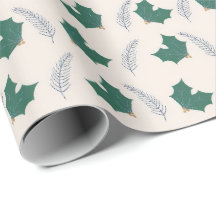 Christmas Holly gift wrap
