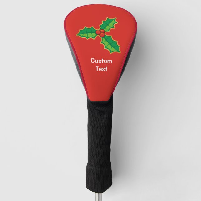 Christmas Holly Golf Head Cover (Front)