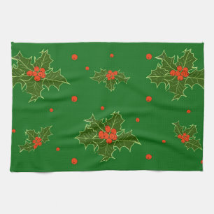 Christmas Holly Kitchen Towel
