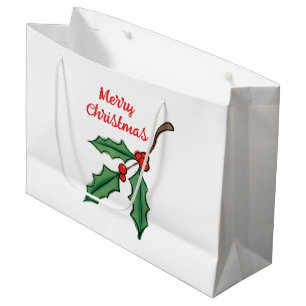 Christmas Holly Large Gift Bag