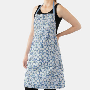 Christmas holly leaves and flowers petals tiles apron