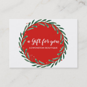 Christmas Holly Leaves Holiday   Gift Certificate