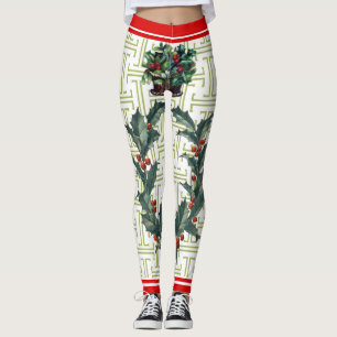 Christmas Holly Leggings