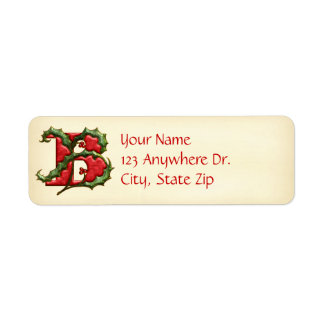Christmas Holly Monogram B