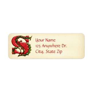 Christmas Holly Monogram S