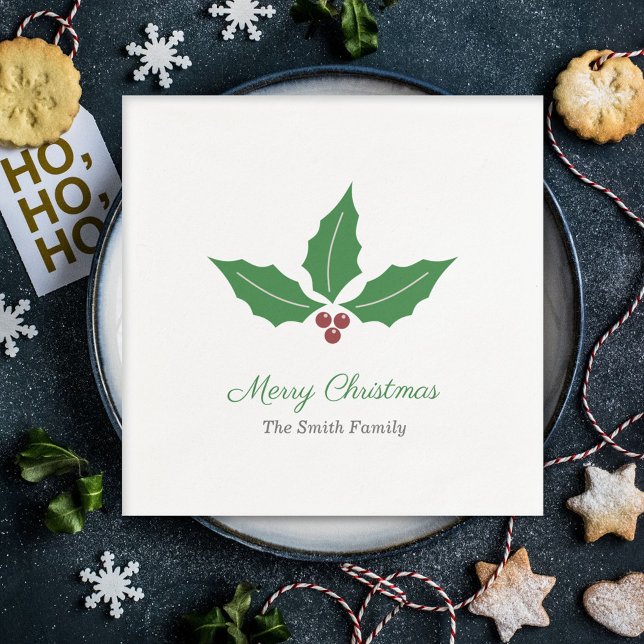 Christmas Holly Napkin (Christmas Holly Napkins)