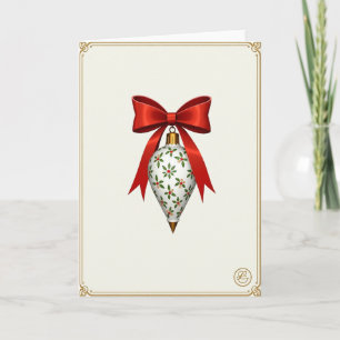 Christmas Holly Ornament Card