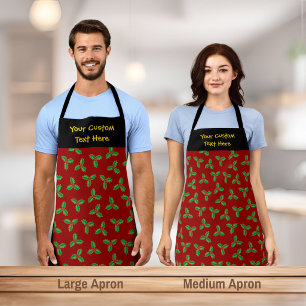 Christmas Holly Pattern Apron