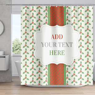 Christmas Holly Pattern Green Holly Red Berries