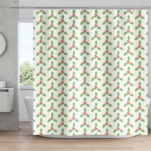 Christmas Holly Pattern Green Holly Red Berries