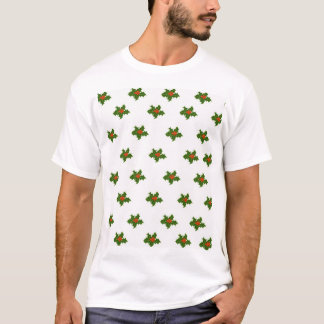 Christmas Holly Pattern T-Shirt