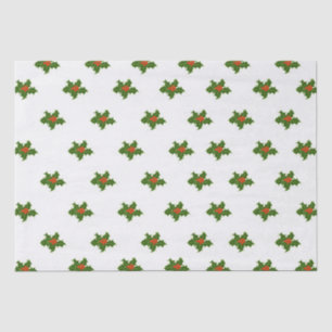 Christmas Holly Pattern Tissue Paper