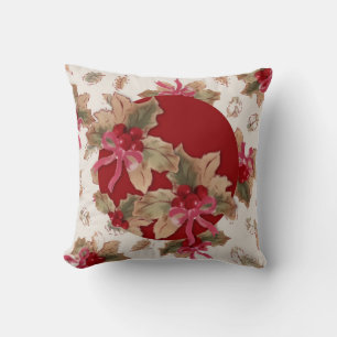 Christmas Holly Pillow