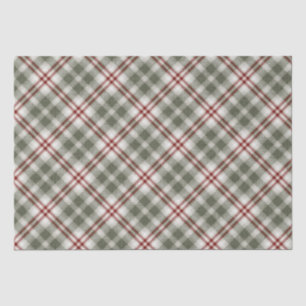 Christmas-Holly-PLAID-BACKGROUND-Winter-Wishes Tissue Paper