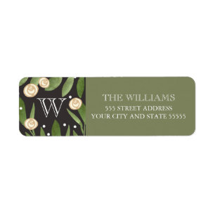 Christmas Holly - return address label