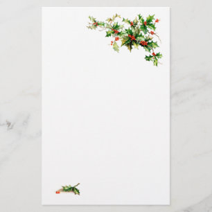 Christmas Holly stationery