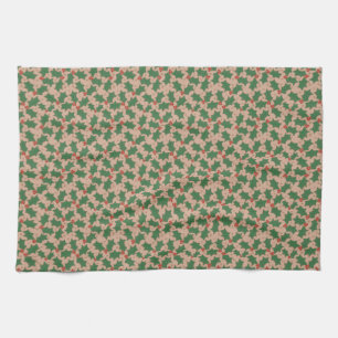 Christmas Holly Tea Towel