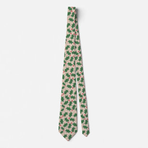 Christmas Holly Tie