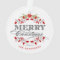 Christmas Holly Typography Family Photo Ornament