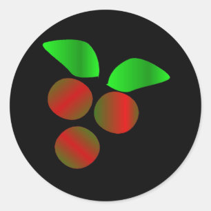 Christmas Holly VI Classic Round Sticker