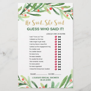 Christmas Holly Wreath "Wedding Word Search" Game