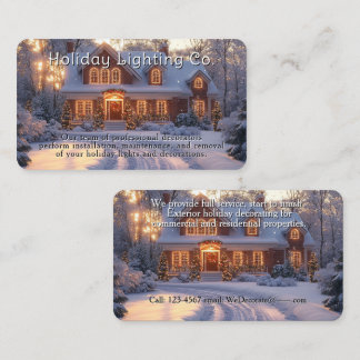 Christmas Home Lights Decorations Business Card