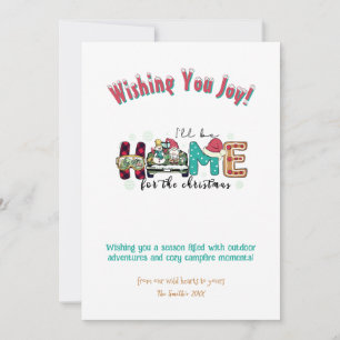 Christmas Home Skiing Mountain Outdoor Adventure Holiday Card