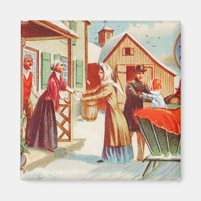 Christmas Homecoming Vintage Magnet (Front)