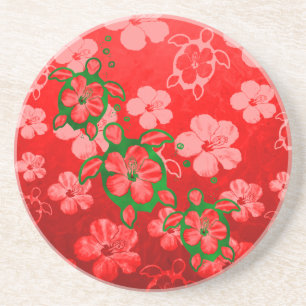 Christmas Honu Turtles Coaster