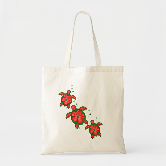 Christmas Honu Turtles Tote Bag (Front)