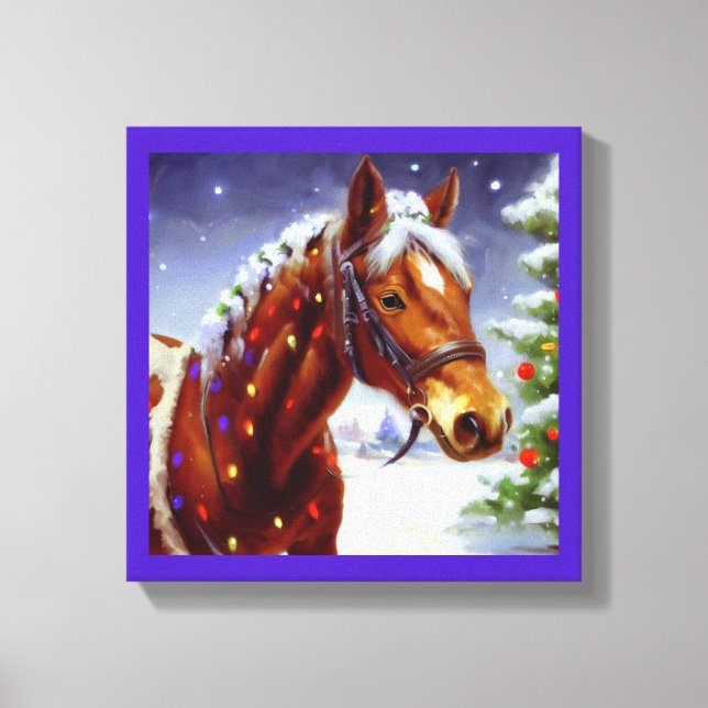 Christmas Horse 3 Canvas Print (Front)