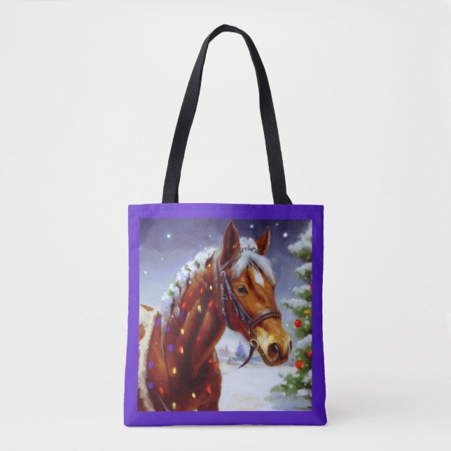 Christmas Horse 3 Tote Bag (Front)