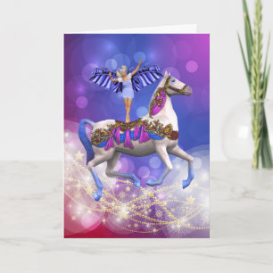 Christmas Horse and Faerie Card