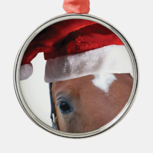 Christmas Horse Metal Ornament