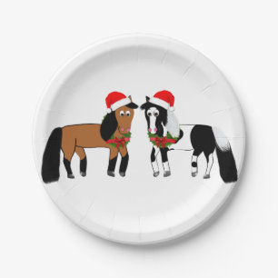 Christmas Horse Plates