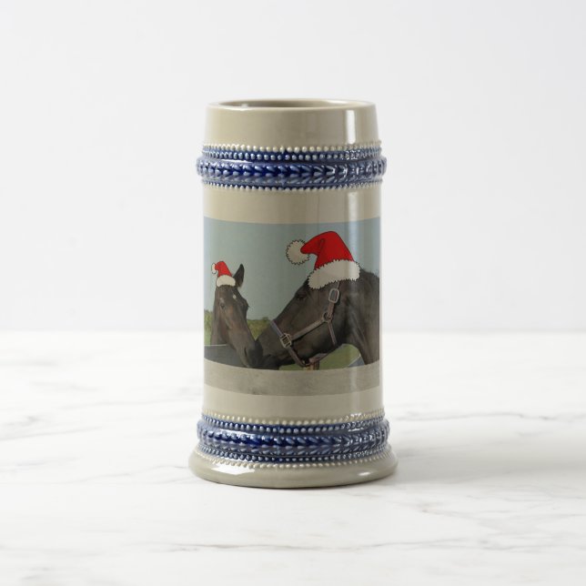 Christmas Horse & Pony Beer Stein (Center)