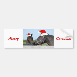 Christmas Horse & Pony Bumper Sticker
