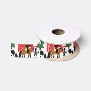 Christmas Horse Ribbon Satin Ribbon
