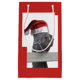 Christmas Horse Santa Claus Small Gift Bag