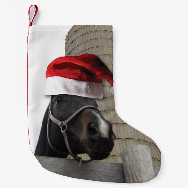 Christmas Horse Small Christmas Stocking (Front)