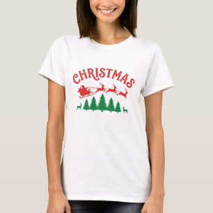 Christmas Horse Truck Santa Sleigh T-Shirt