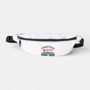 Christmas Horse Truck Western Santa Sleigh Design Fanny Pack