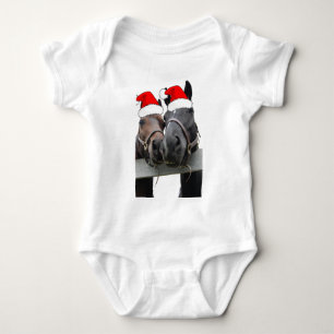 Christmas Horses Baby Bodysuit