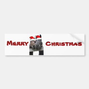Christmas Horses Bumper Sticker