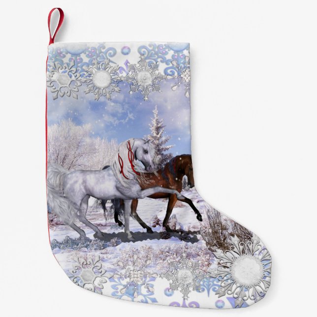 Christmas Horses Christmas Stocking (Front)