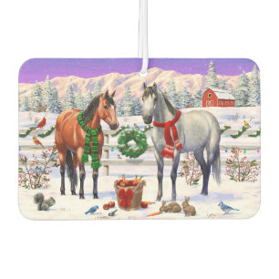 Christmas Horses in Snow Air Freshener