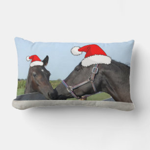 Christmas Horses Lumbar Pillow