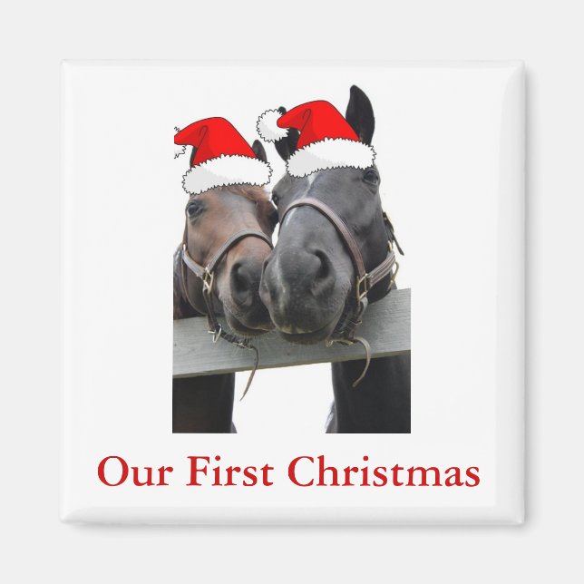 Christmas Horses Magnet (Front)