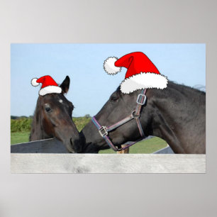 Christmas Horses Poster